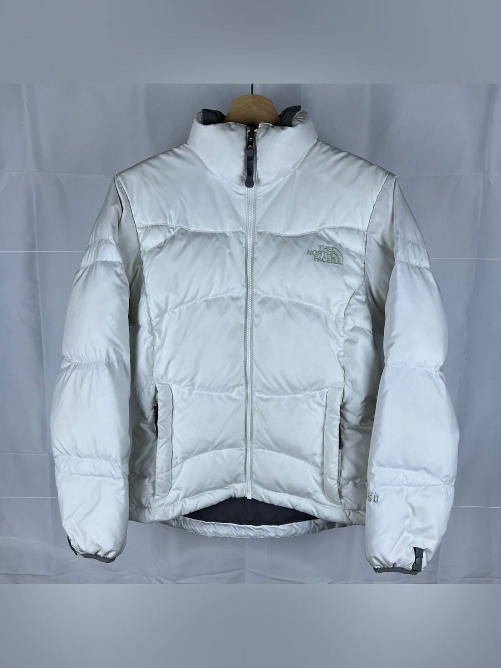 The North Face Women’s XS 550 Goose Down Puffer Jacket White Full Zip